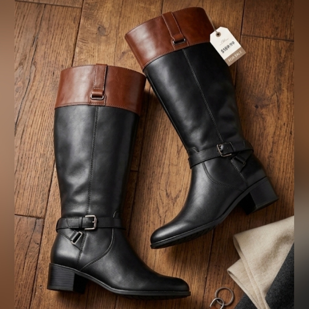 Bandolino Cazadora Knee-high 9.5 Leather Riding Boots
